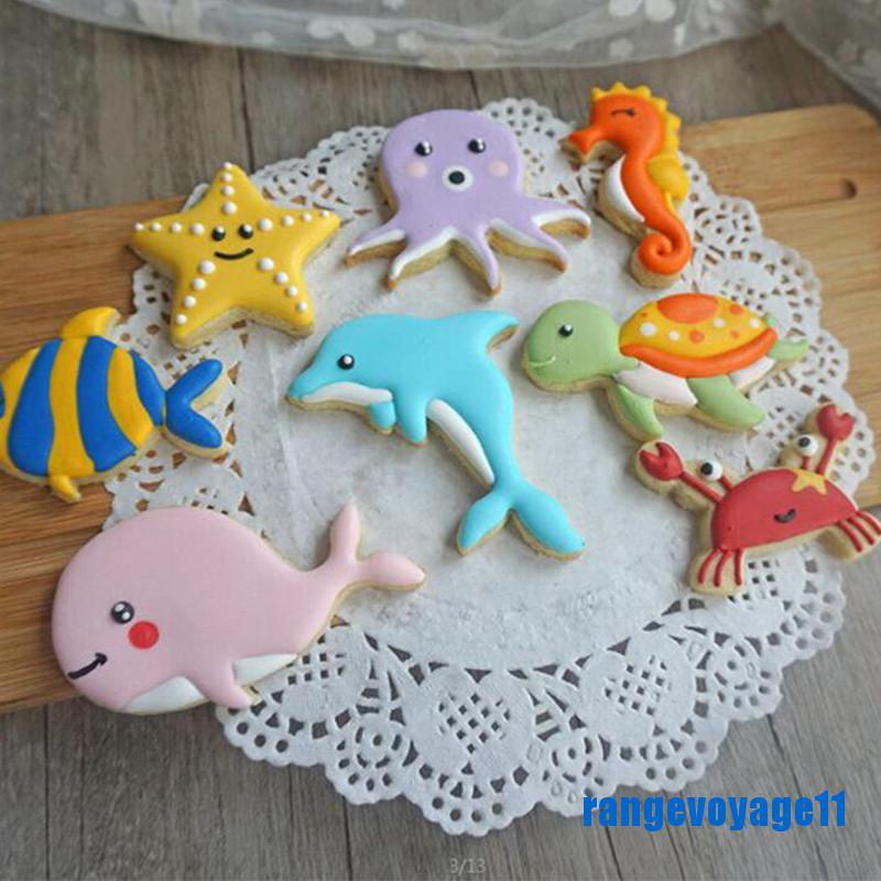 Bộ 8 Khuôn Cắt Bánh Quy Hình Sinh Vật Biển Dễ Thương