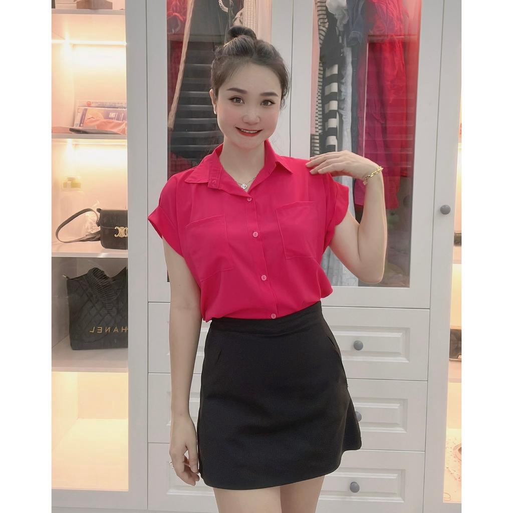 Áo sơ mi tay ngắn tay cánh dơi