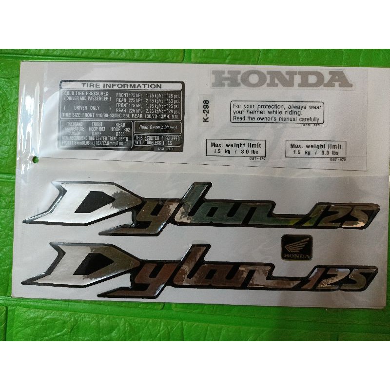 Bộ tem nổi xe Dylan 125 new
