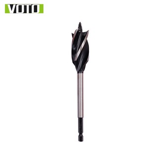 Mũi Khoan Gỗ Xoắn Ốc Auger 4 Lưỡi Cắt Chân Lục Giác Sử Dụng Cho Máy Bắn Vít, Máy Khoan