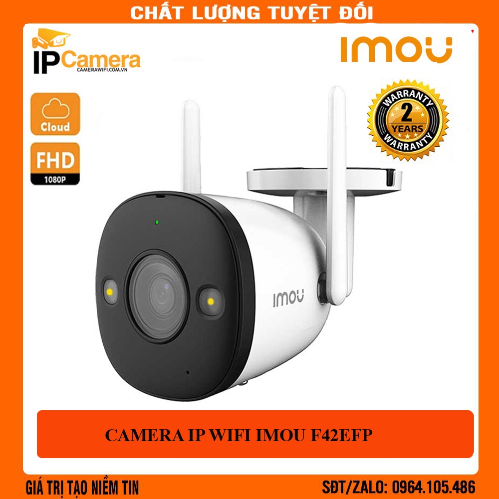 Camera IP wifi ngoài trời có màu ban đêm IMOU F42EFP 4.0M (2K QHD) F22P 2.0M ( Full HD 1080P) - Chống nước IP67