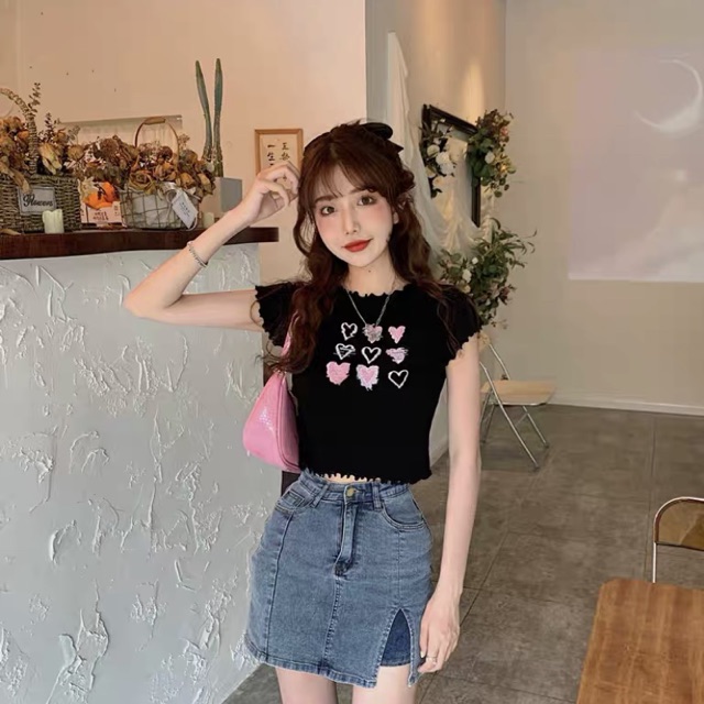 Áo croptop len Ulzzang style  Hàng Quảng Châu