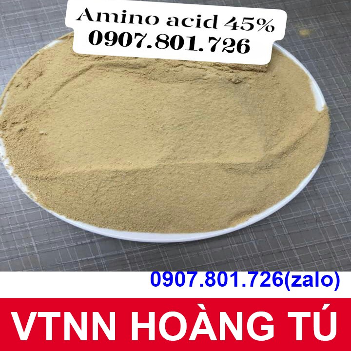 Amino 45% đạm cá dạng bột cải tạo đất tăng khả năng hấp thụ dinh dưỡng tan 100%-  gói 1kg