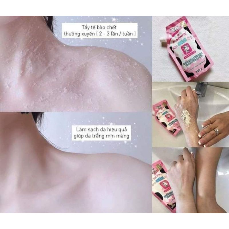 [SALE SỐC] Muối Tắm Sữa Bò Tẩy Tế Bào Chết A Bonne Spa Milk Salt 350gam Dùng Cho Da Body