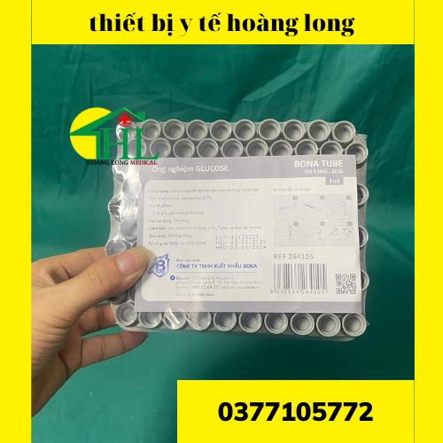 Ống Nghiệm Glucose nắp xám 1ml dùng xét nghiệm dường huyết