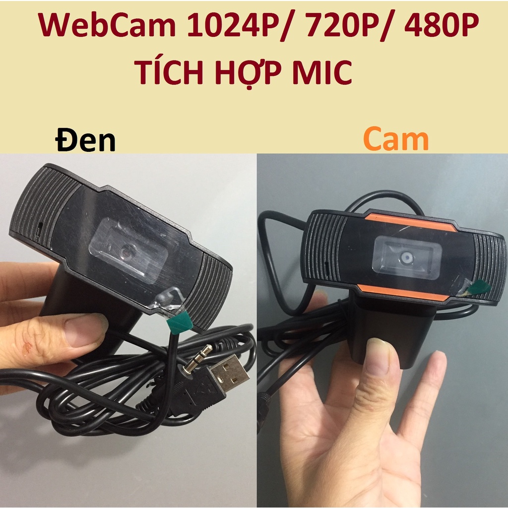 WebCam tích hợp Mic (1024P/ 720P/ 480P)