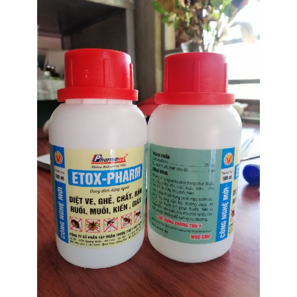 Thuốc diệt muỗi ruồi gián kiến Etox Pharm 100ml an toàn hiệu quả cao