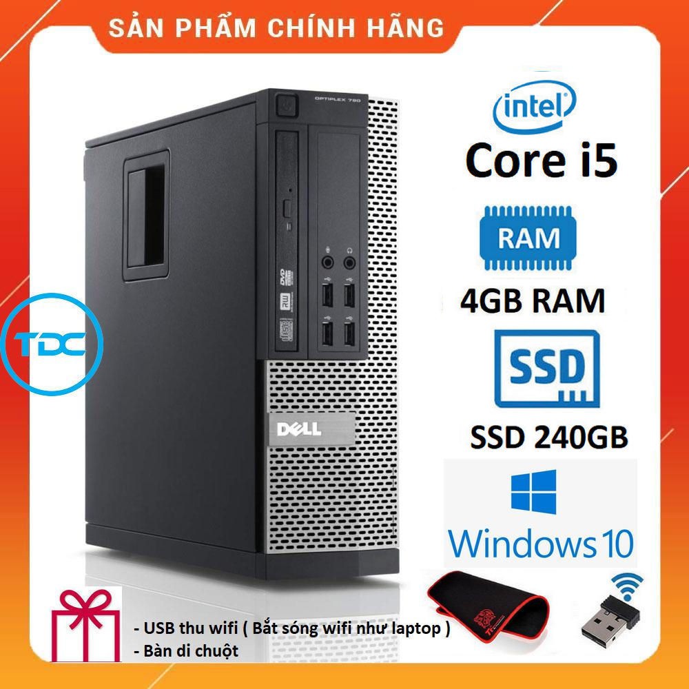 Case máy tính để bàn Dell Optiplex 790 SFF Core i5/ Ram 4GB/  SSD 240GB. Quà Tặng, Bảo hành 2 năm. Hàng Nhập Khẩu