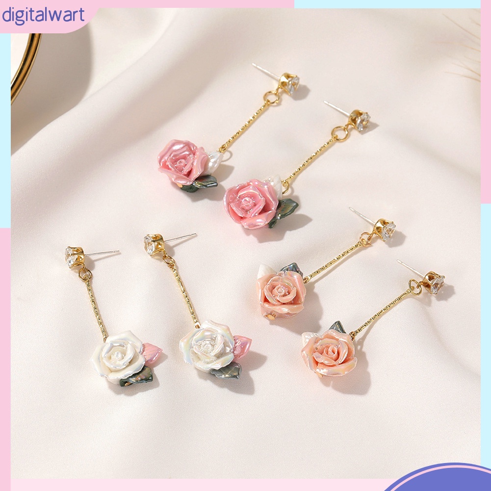 Đôi Khuyên Tai Hình Hoa Hồng Phong Cách Vintage Thời Trang Cho Nữ