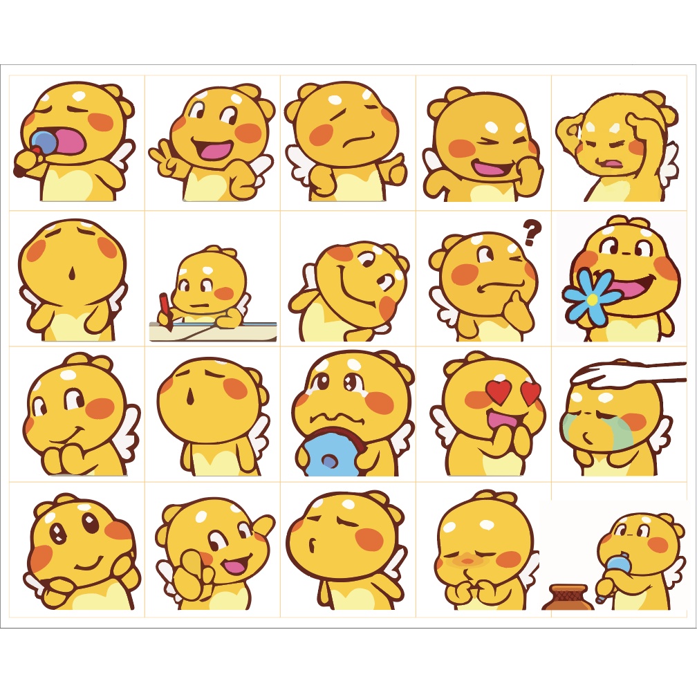 Full 80 Sticker Qoobee dễ thương chất liệu Decal dán Chống Thấm Nước trang trí Laptop, Nón bảo hiểm, Điện thoại