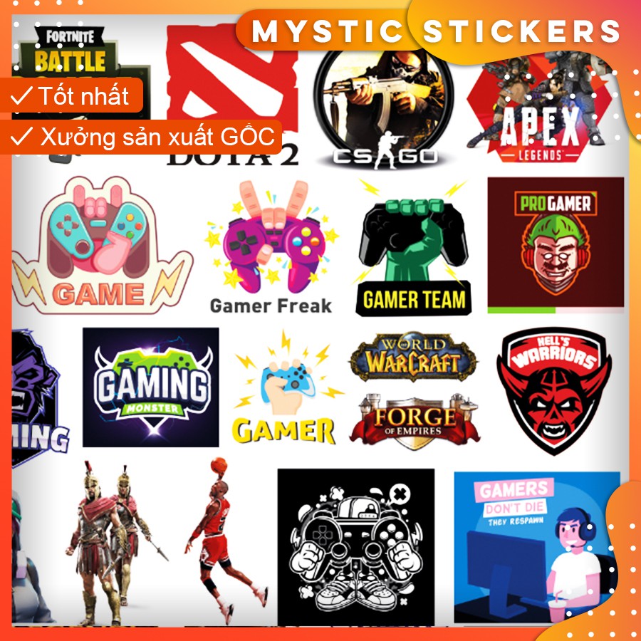 [GAME] 108 Sticker chống nước/dán xe laptop mũ bảo hiểm vali...