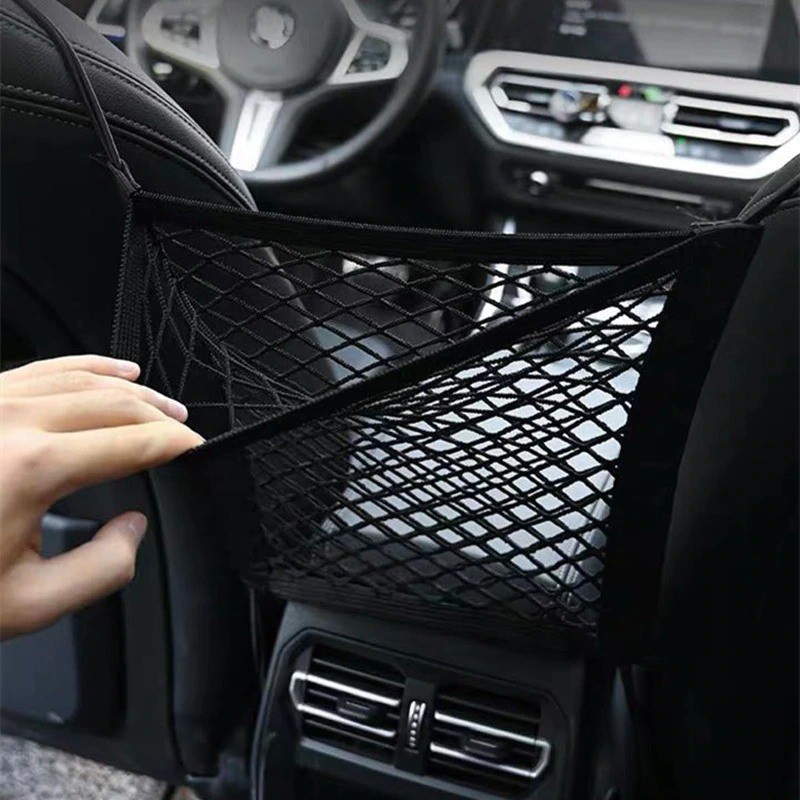 Túi lưới treo ghế xe hơi để đồ tiện dụng giúp khoang xe ô tô gọn gàng