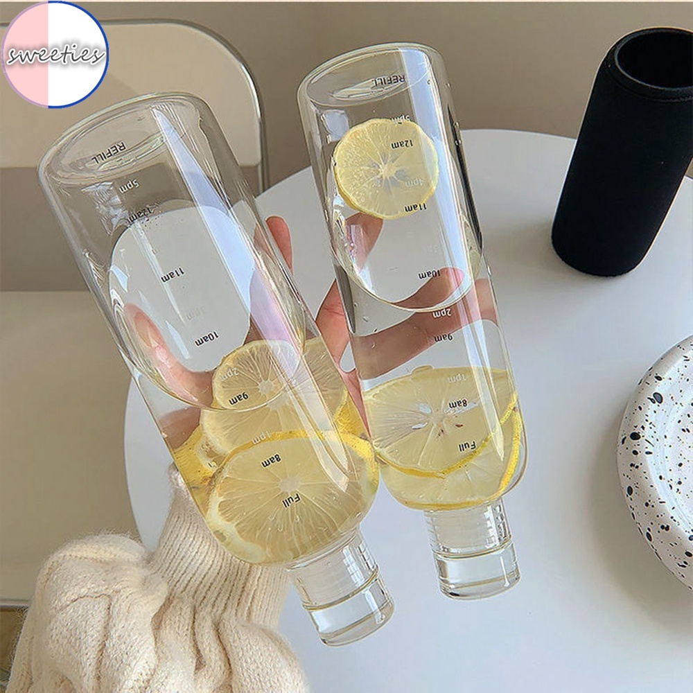 Bình Nước Trong Suốt 500ML Chống Rò Rỉ Dành Cho Học Sinh