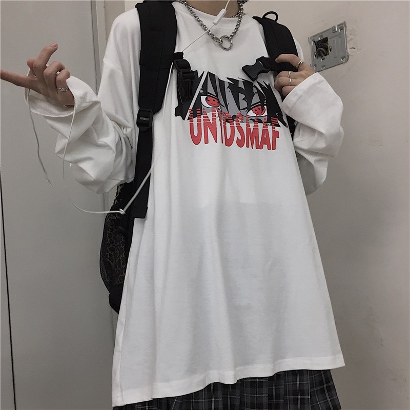 Áo thun tay dài form rộng UNYDSMAF NEKO.SG, Áo thun Streetwear Ulzzang SWT58