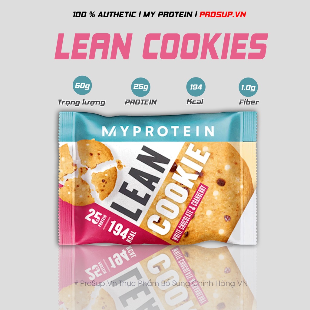 Lean Cookie – My Protein (50g/bánh) – Bánh quy ít éo đồ ăn nhẹ hàm lượng protein cao cấp hỗ trợ giảm cân