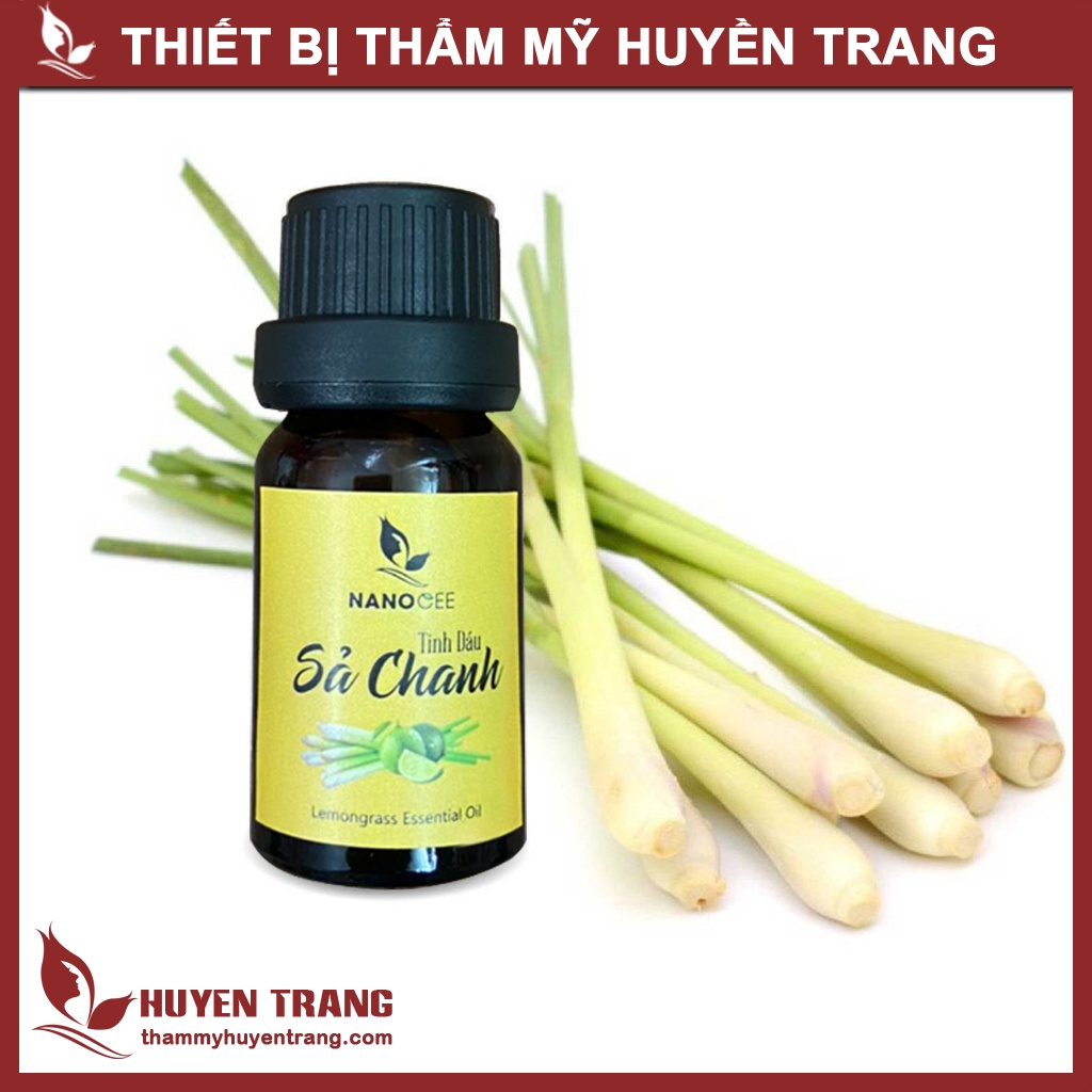 Tinh Dầu Sả Chanh Nguyên Chất NANOCEE Dùng Xông Hơi Mặt Thư Giãn, Xả Stress - Thẩm Mỹ Huyền Trang