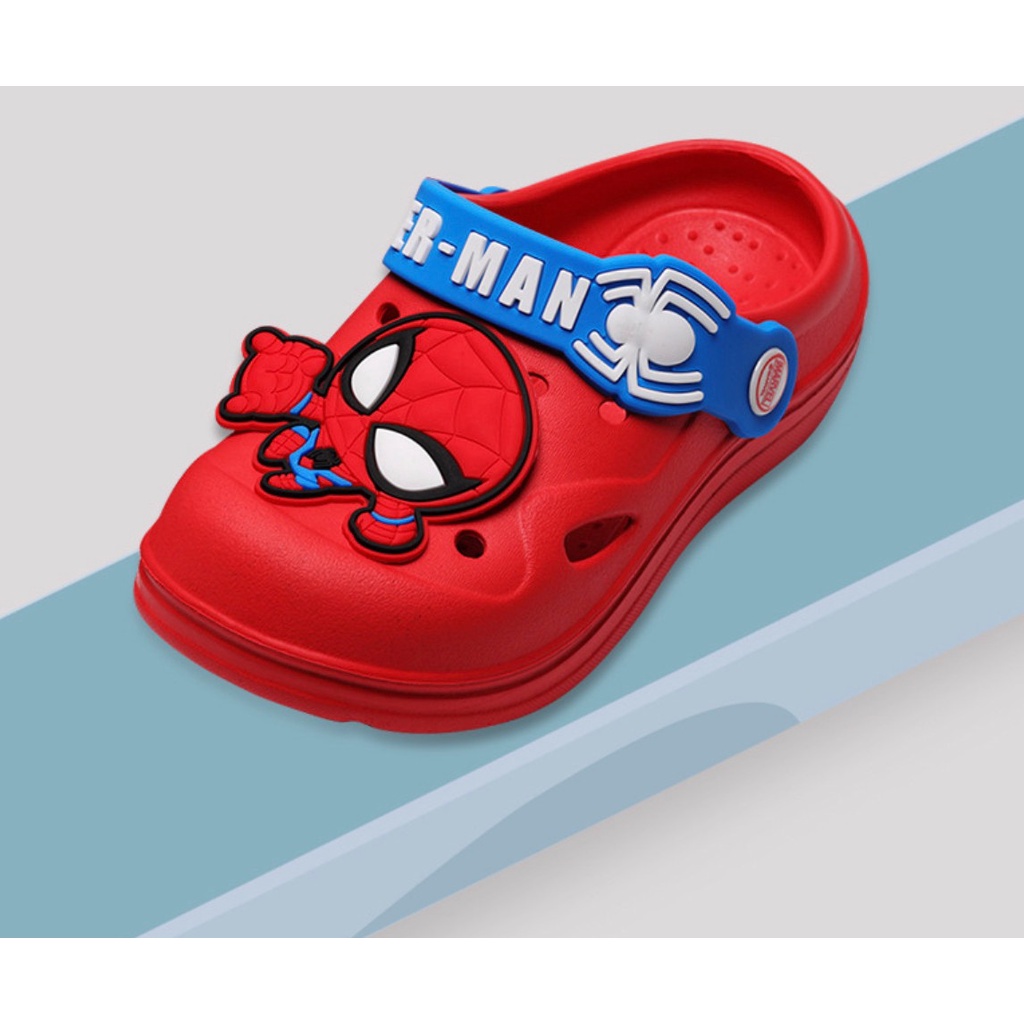 Dép sục Spiderman Captain America IRONMAN mẫu mới 2022 chống trượt chống trơn cho bé hình người nhện siêu nhân