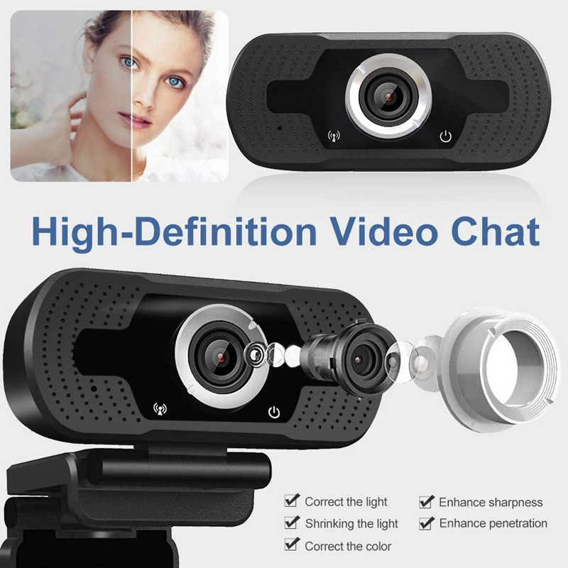 Webcam Hd 1080p 30fps Xoay 360 Độ Cho Pc Laptop