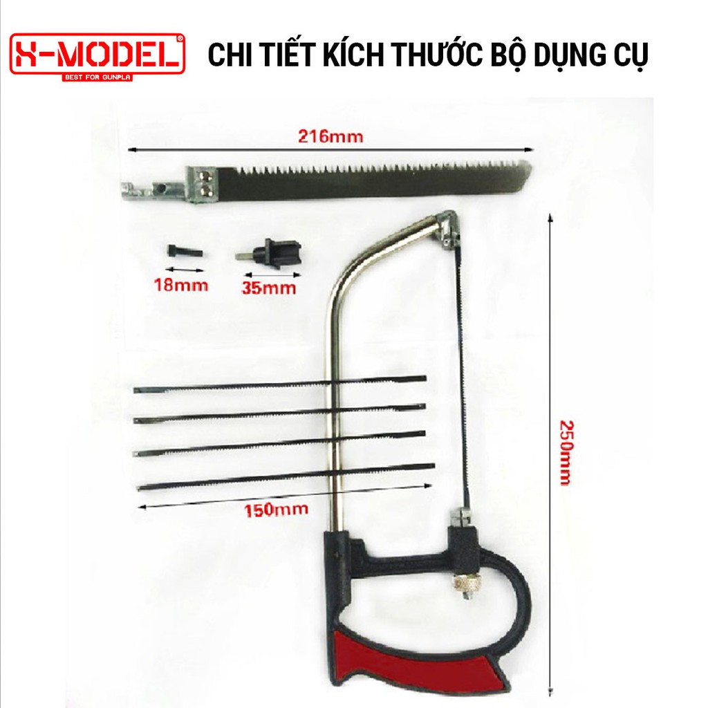 Dụng cụ cưa đa năng mini lưỡi cưa thép không rỉ XM15 dụng cụ câm tay nhỏ gọn, tiện ích XMODEL