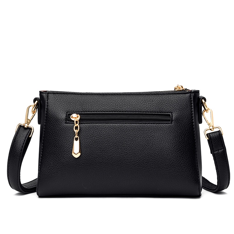 Túi Đeo Vai Hình Vuông Màu Đen Đơn Giản Có Thể Điều Chỉnh Cho Nữ