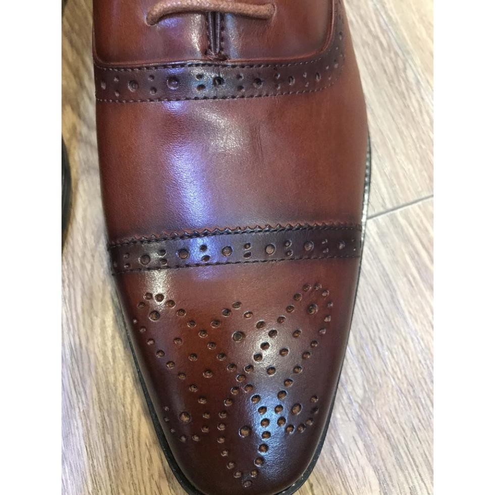 Giày tây nam handmade hàng hiệu hiện đại khâu đế thời trang da cao cấp mh1 | BigBuy360 - bigbuy360.vn