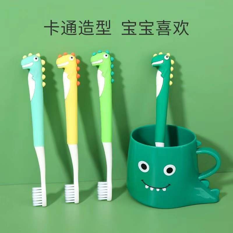 Bàn Chải Đánh Răng Lông Mềm Hình Khủng Long Cho Bé