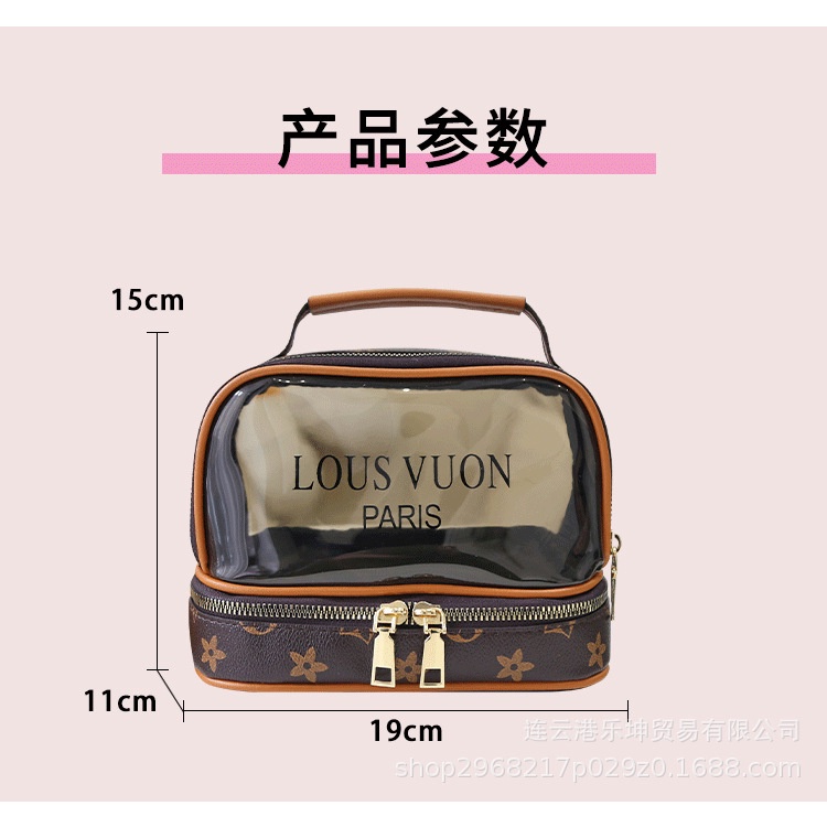 Túi Đựng Mỹ Phẩm Đồ Du Lịch  2 Ngăn Chất Liệu Chống Thấm Nước Cốp Đựng Đồ Hot Trend 2022.
