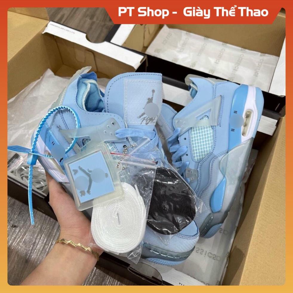 [FreeShip+ Hàng Sib Sò] Giày Sneaker jd 4 xanh biển hàng 1:1, Giày JD4 Jorda.n Xah da trời nhạt Sneaker