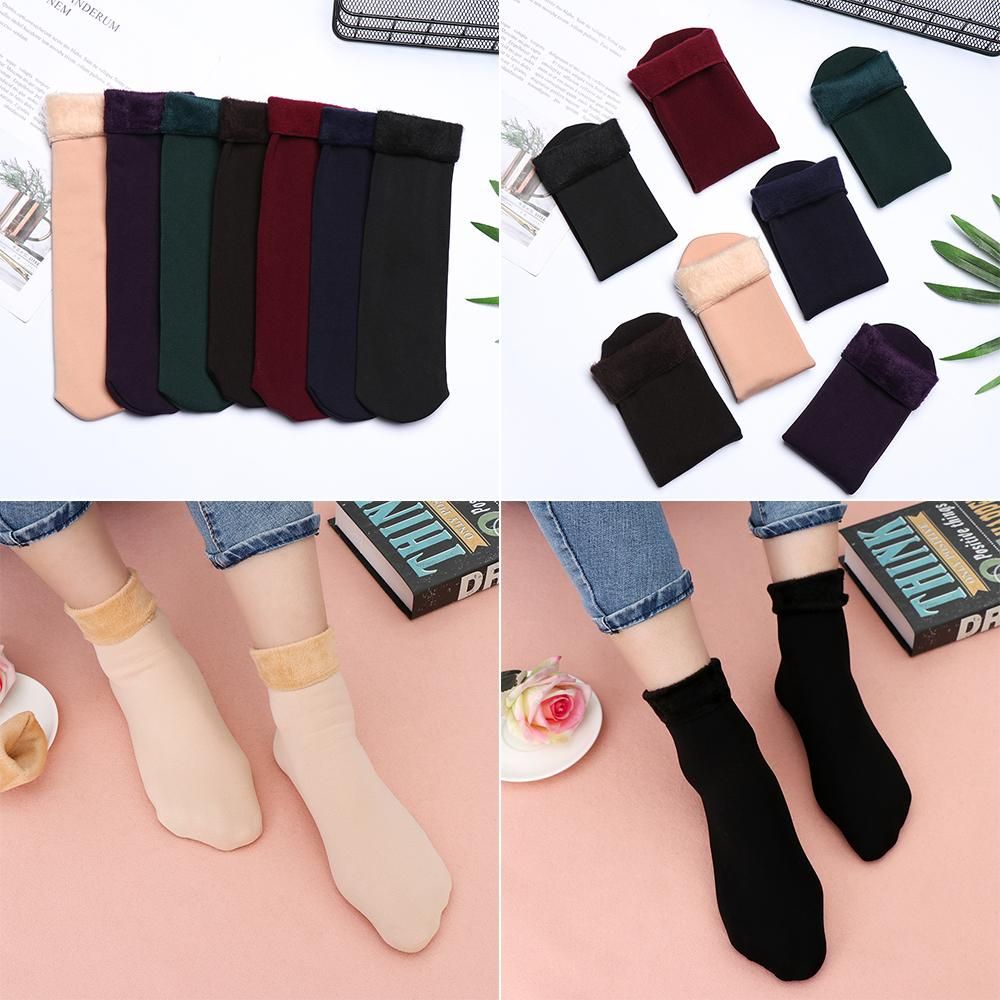 Vớ phối len dày ấm áp nhiều màu sắc tùy chọn thời trang thu đông dành cho cả nam và nữ