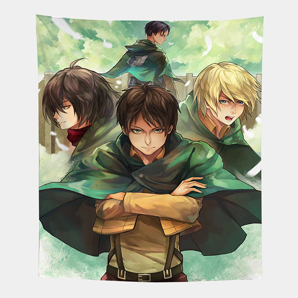 MIKASA Thảm Treo Tường In Hình Nhân Vật Phim Attack On Titan Cá Tính