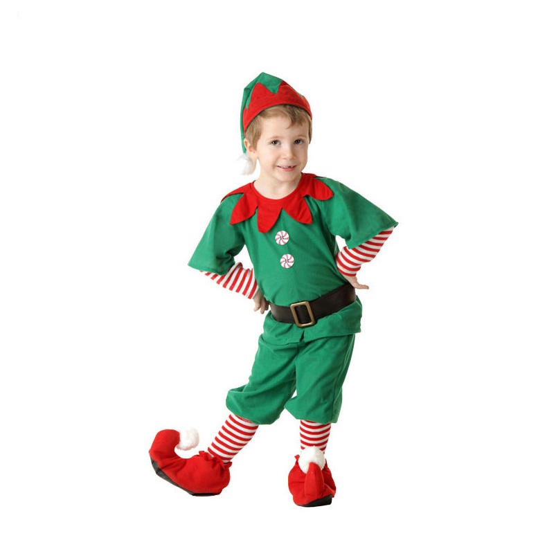 Bộ Đồ Hóa Trang Elf Giáng Sinh Mới Cho Trẻ Em Và Người Lớn
