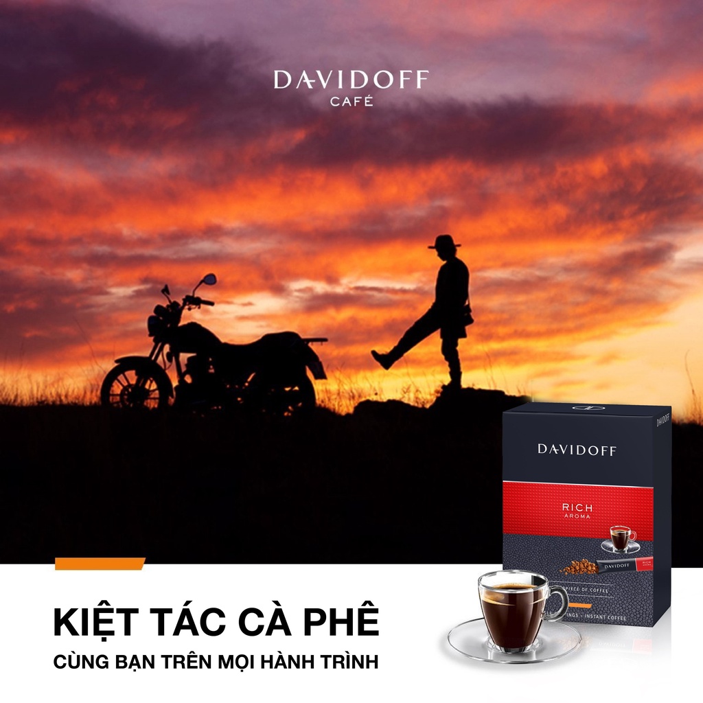 Cà phê hòa tan dạng thanh DAVIDOFF CAFÉ RICH AROMA - 100% hạt Arabica - thơm nhẹ, chua đắng cân bằng - 45g