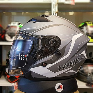 Mũ bảo hiểm 3/4 đầu Yohe 878 - 2 kính - Bạc