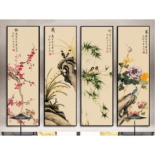 Tranh treo tường  VTC Tranh tứ quý bốn mùa 122_11138066 KT 25 x 75 x 4