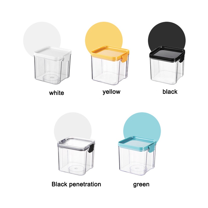 Hộp vuông trong suốt đựng bảo quản thực phẩm/ hạt khô/ các loại hạt cho nhà bếp