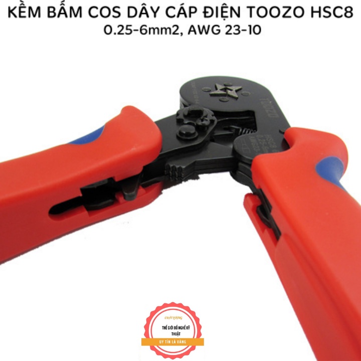 HSC8 6-4A Kìm ép cos tròn 4 cạnh