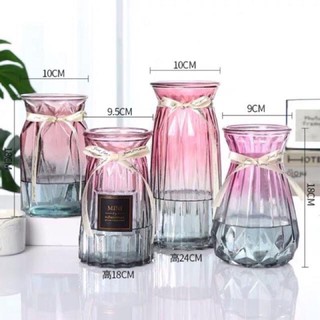 Sẵn hàng - Bình thuỷ tinh ombre set 4 chiếc