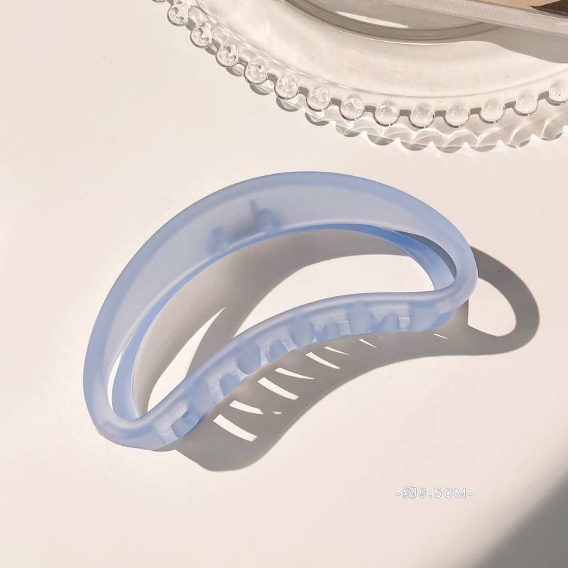 Sét 5 kẹp cặp tóc cỡ to màu xanh nhạt pha trắng độc lạ