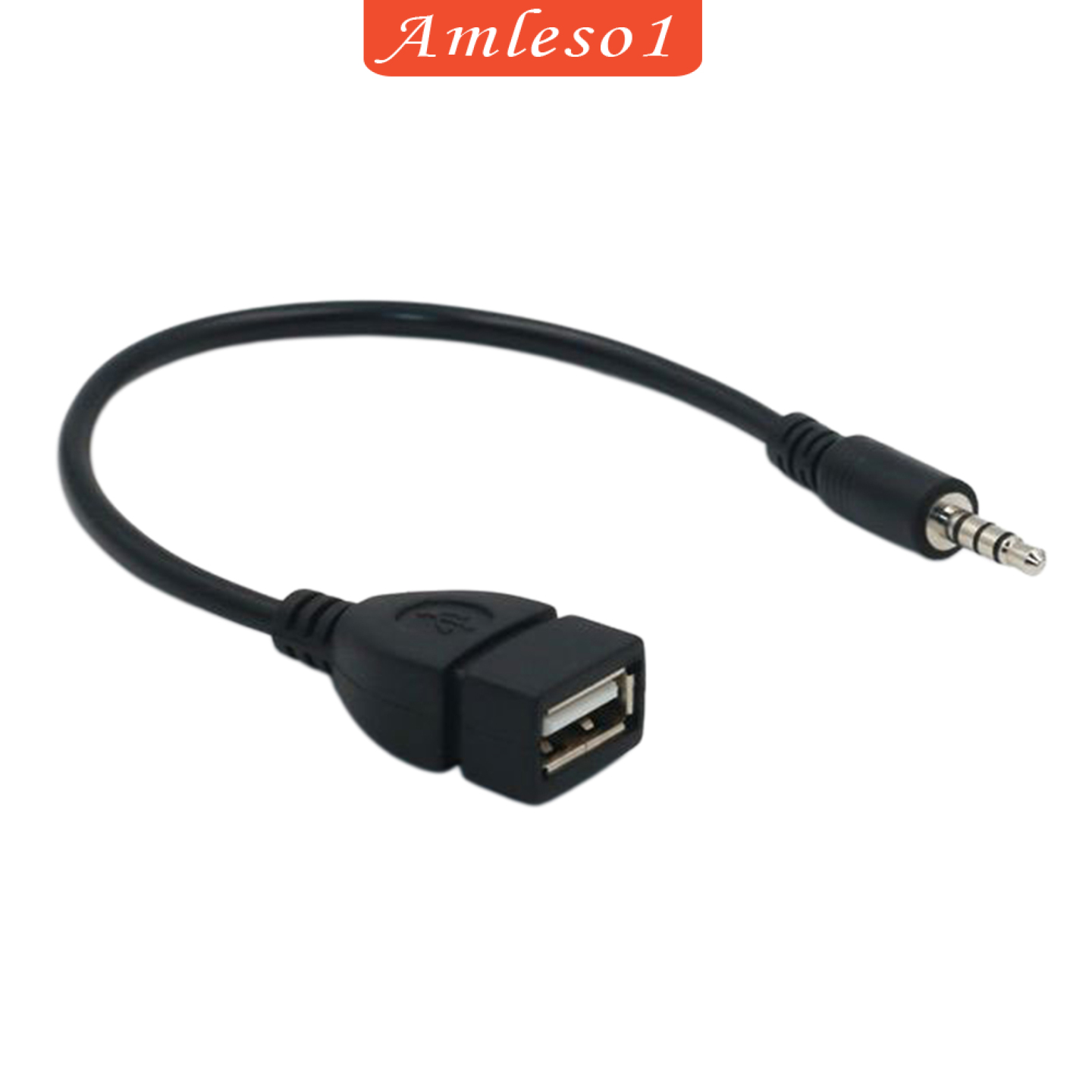 Cáp Chuyển Đổi Âm Thanh Jack 3.5mm Aux Sang Usb Female Amleso1 Cho Xe Hơi