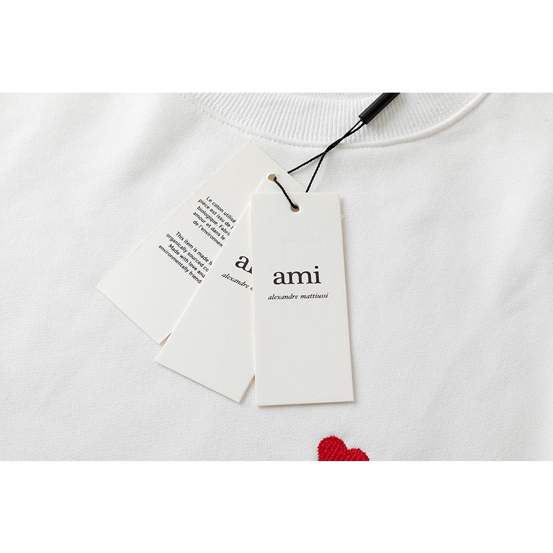 AMI De Coeur Áo nỉ cotton nguyên chất thêu hình trái tim nhỏ thời trang hoang dã cho nam và nữ | BigBuy360 - bigbuy360.vn