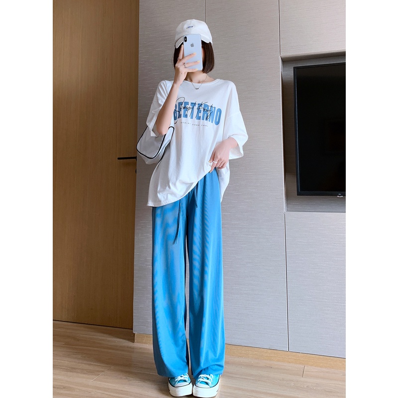 Quần ống rộng Lưng Cao Thời Trang Mùa Hè Cho Nữ