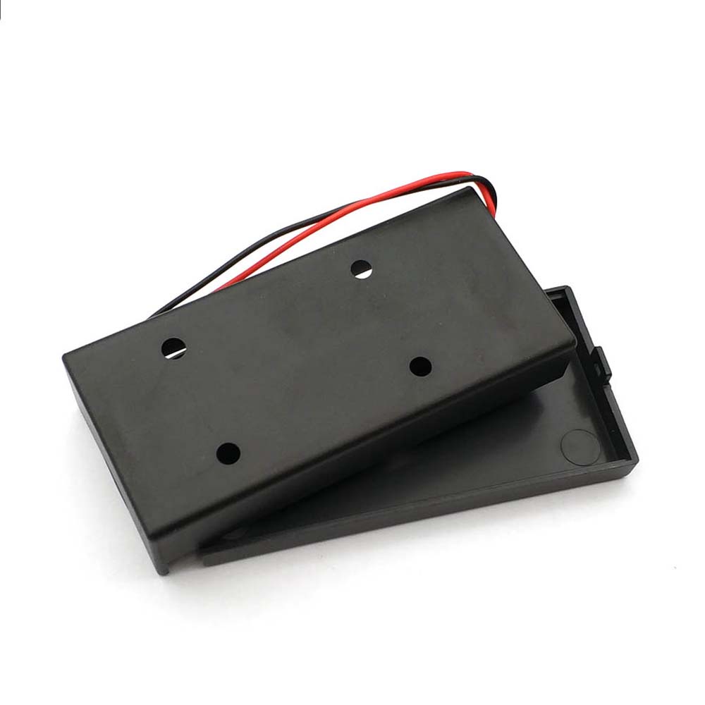 Hộp Đựng Pin 2 Ngăn Có Công Tắc On / Off Cho Pin 18650 2 Ngăn Màu Đen