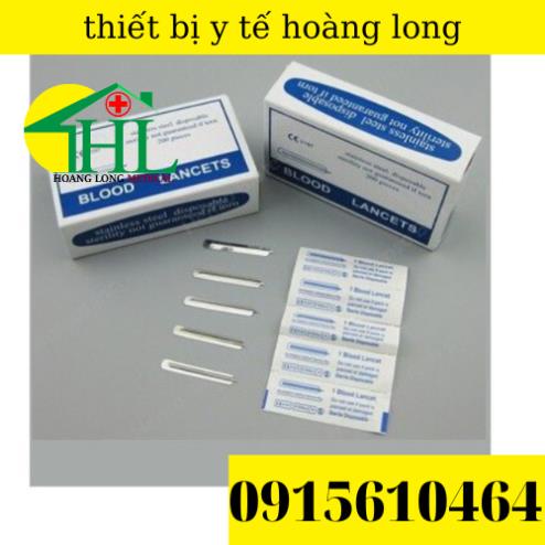 Kim Chích Máu Rạch Mụn Blood Lancet Hải Nam Hộp 200 Cái