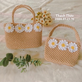 SET TÚI MŨ MÓC HANDMADE HOA CÚC CHO MẸ