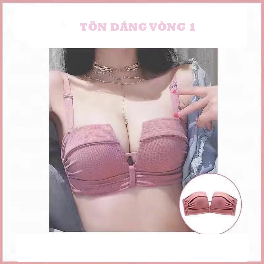 Áo Ngực Nữ HUNA Áo Lót Nữ Nâng Ngực không gọng cúp vuông đệm dày tôn vòng một-Hu-Na-AN03