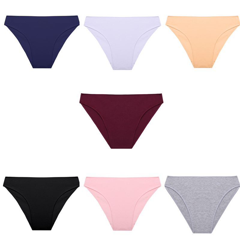 Set 1/2 quần lót CUTEBYTE cotton màu trơn thời trang nữ gợi cảm