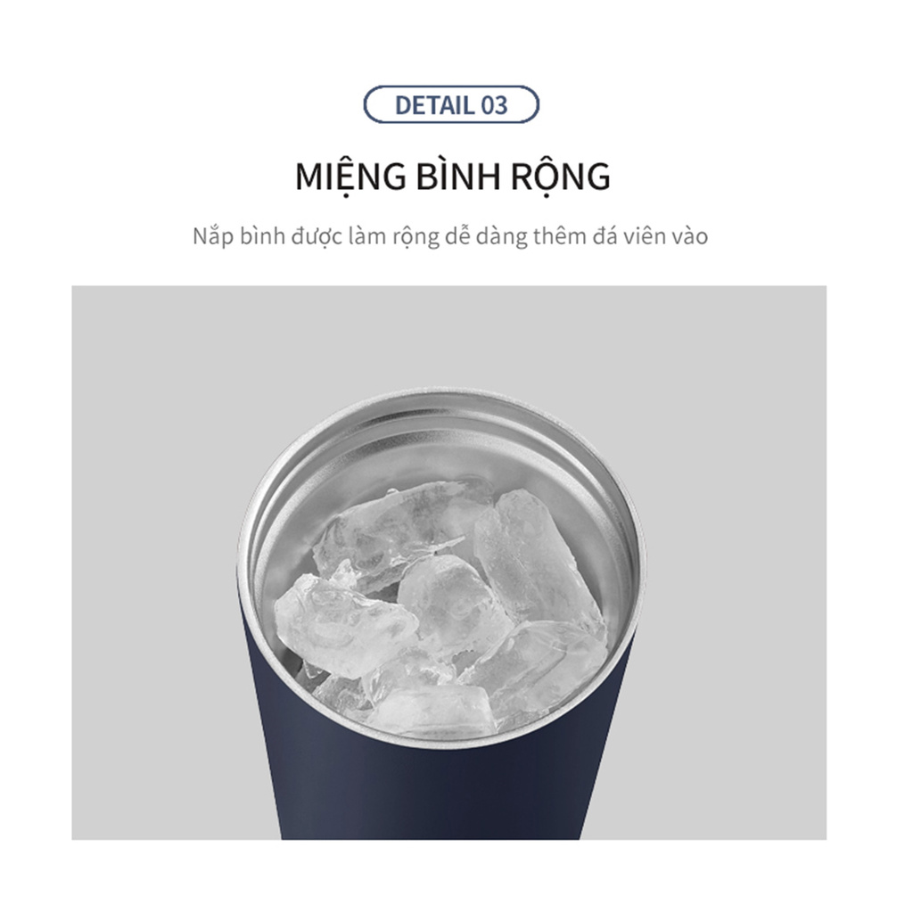 Bình Giữ Nhiệt Có Ống Hút Lock&amp;Lock Bucket Tumbler With Straw LHC4268 540ml - Hàng Chính Hãng