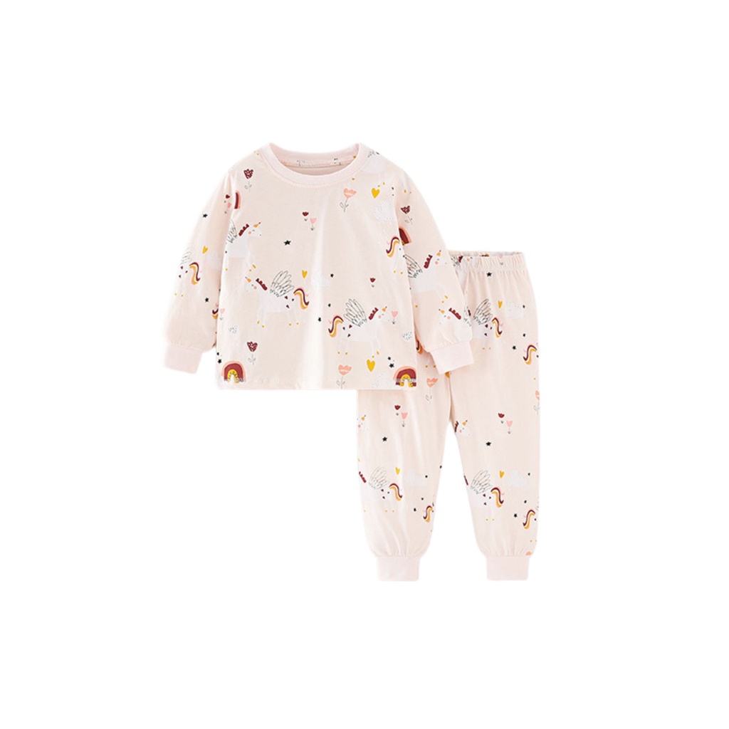 Bộ thu đông bé gái mickey DINOKING Đồ bộ dài tay cho bé gái chất cotton mềm mịn thoáng mát phù hợp trẻ em 2- 8 tuổi DB17