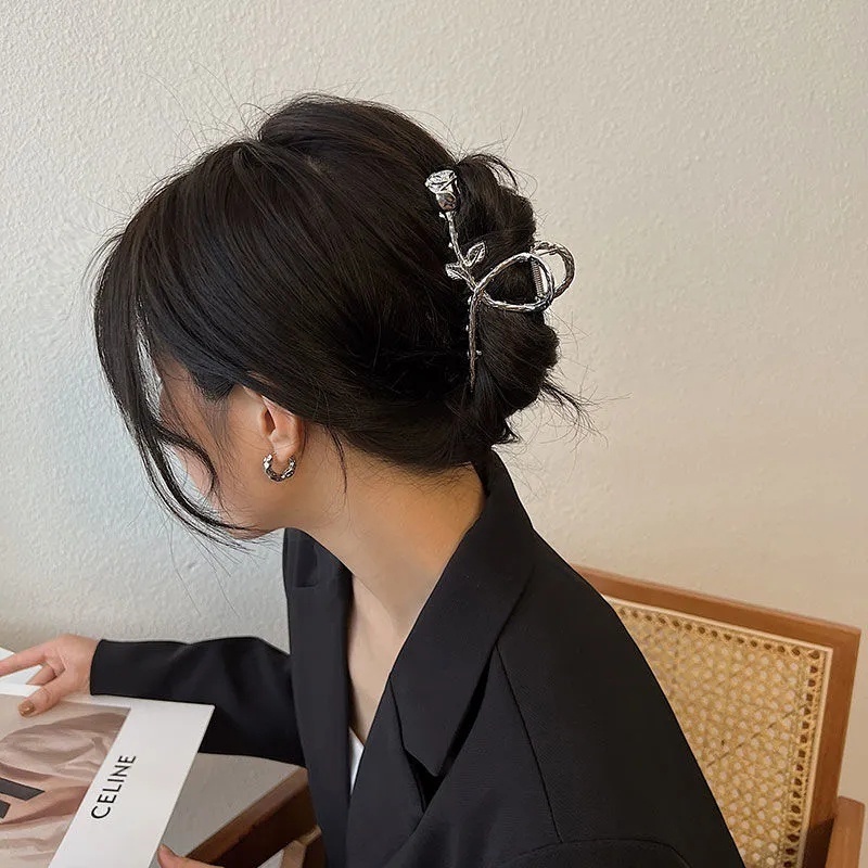 Kẹp Tóc Kim Loại Kiểu Dáng Hình Học Thời Trang Cho Nữ