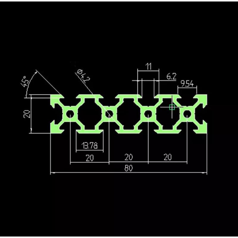 Nhôm Định Hình 2080 Vslot